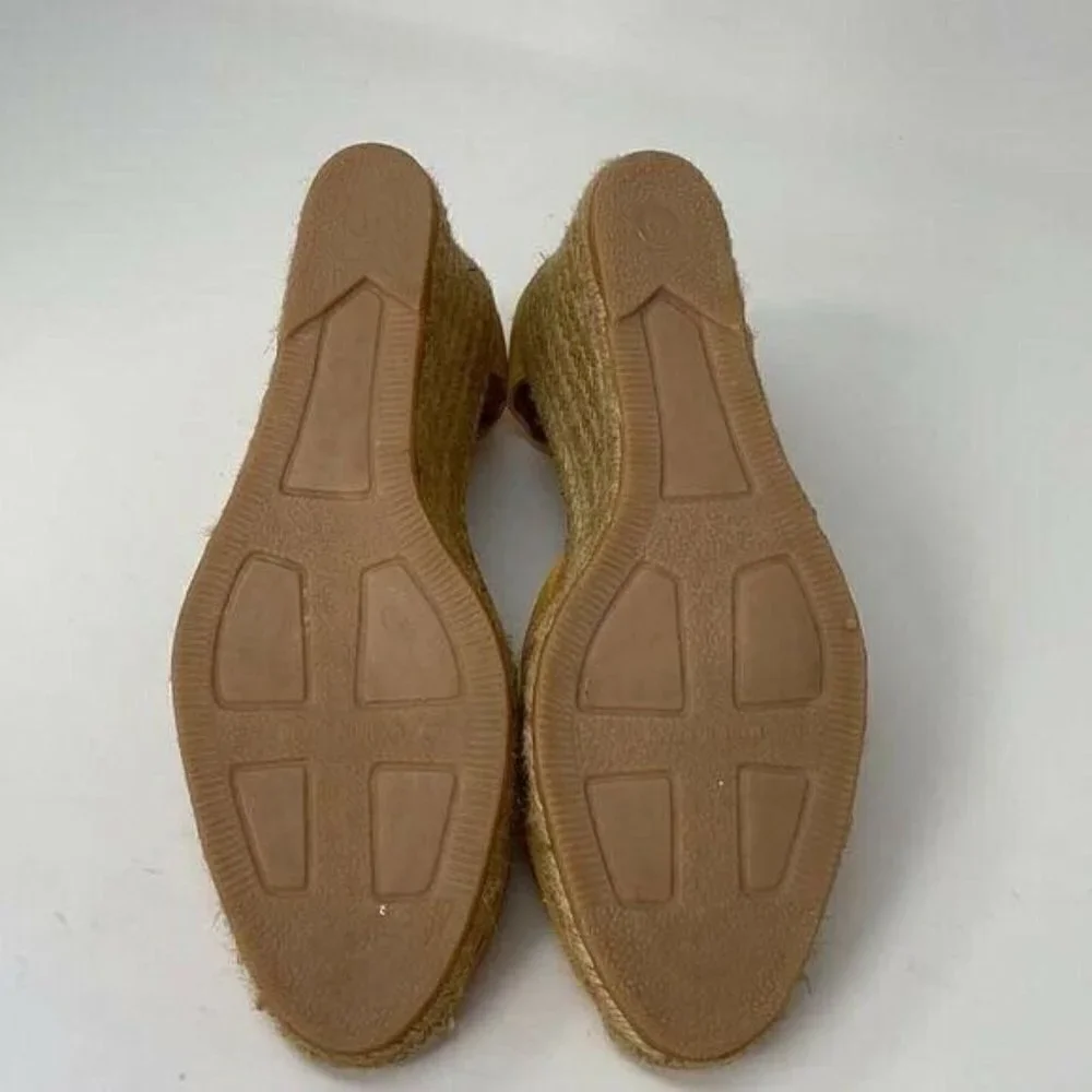 Jeffrey Campbell Sandals Wedge Heels Yellow Suede Espadrille EU 40 Size 10 9.5